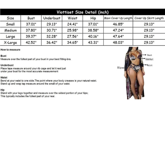 Brand New Viottiset 3 piece High Waist Bikini set - Picture 3 of 4